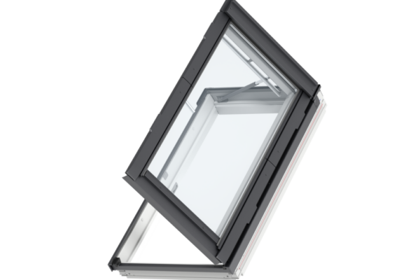 VELUX side-hung roof exit window GXLA, left-hung seen from the outside Acristalamiento 70