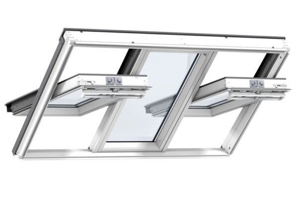 Ventana de tejado 2 en 1 manual de accionamiento inferior VELUX GPLS Acristalamiento 70
